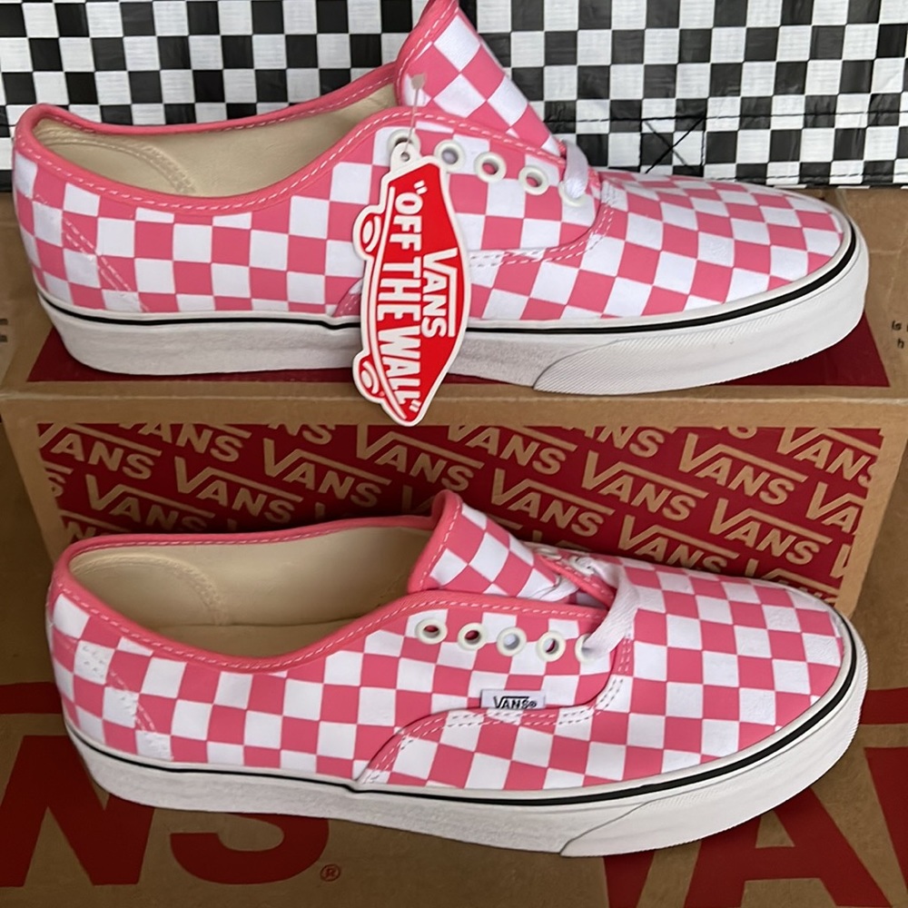 Vans Authentic Checkerboard Pink Lemonade/True White WMNS sneakers - Picture 2 of 16